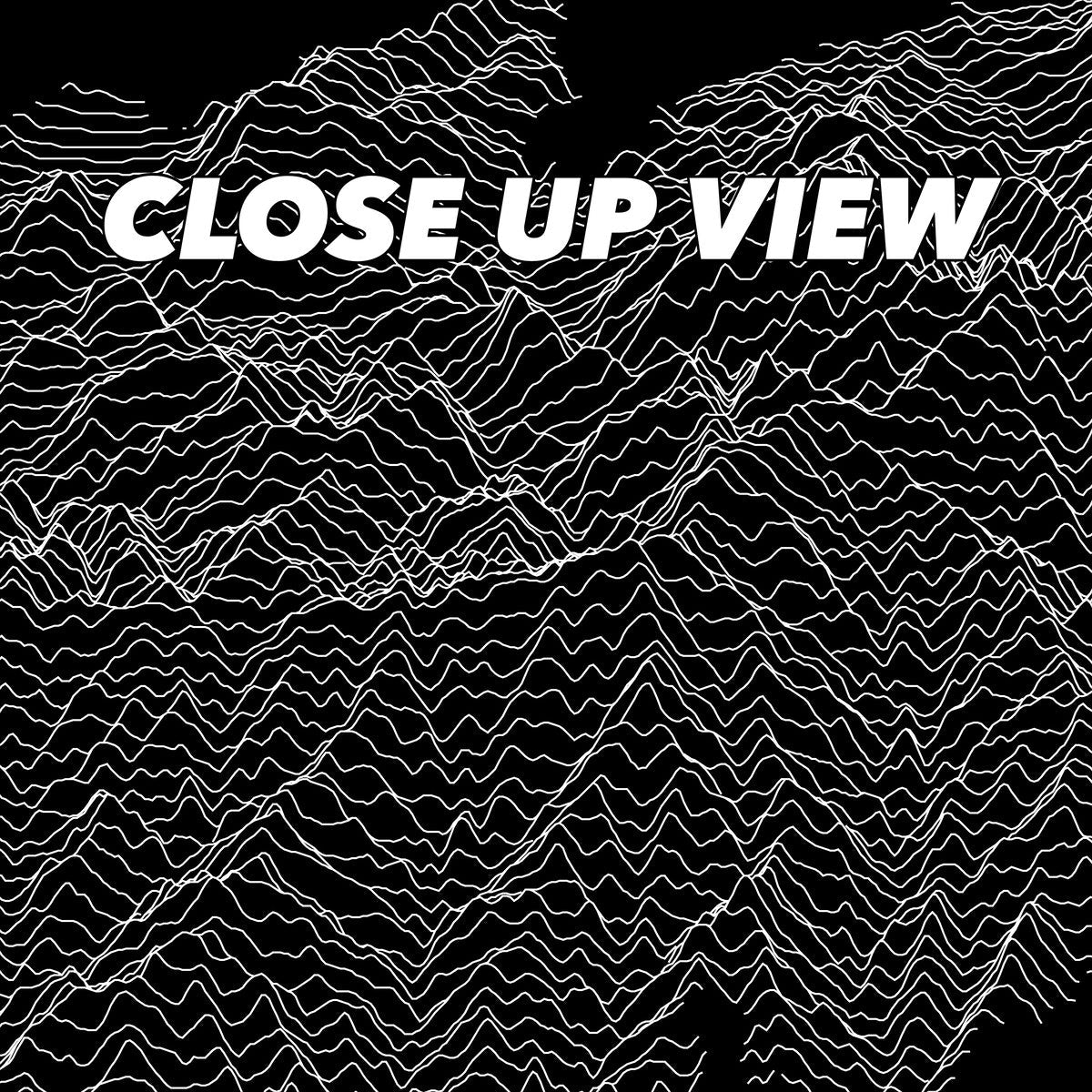 Close-up view of the Great Smoky Mountains National Park poster artwork, showing white topographic elevation lines on black