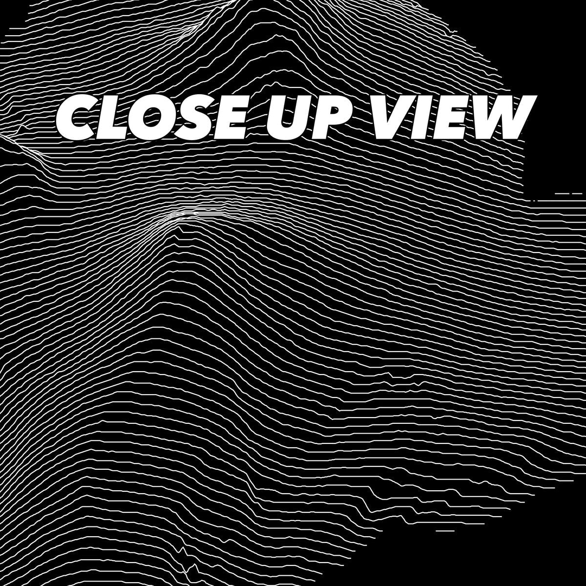 Close-up view of the Hawaii Big Island poster artwork, showing white topographic elevation lines on black