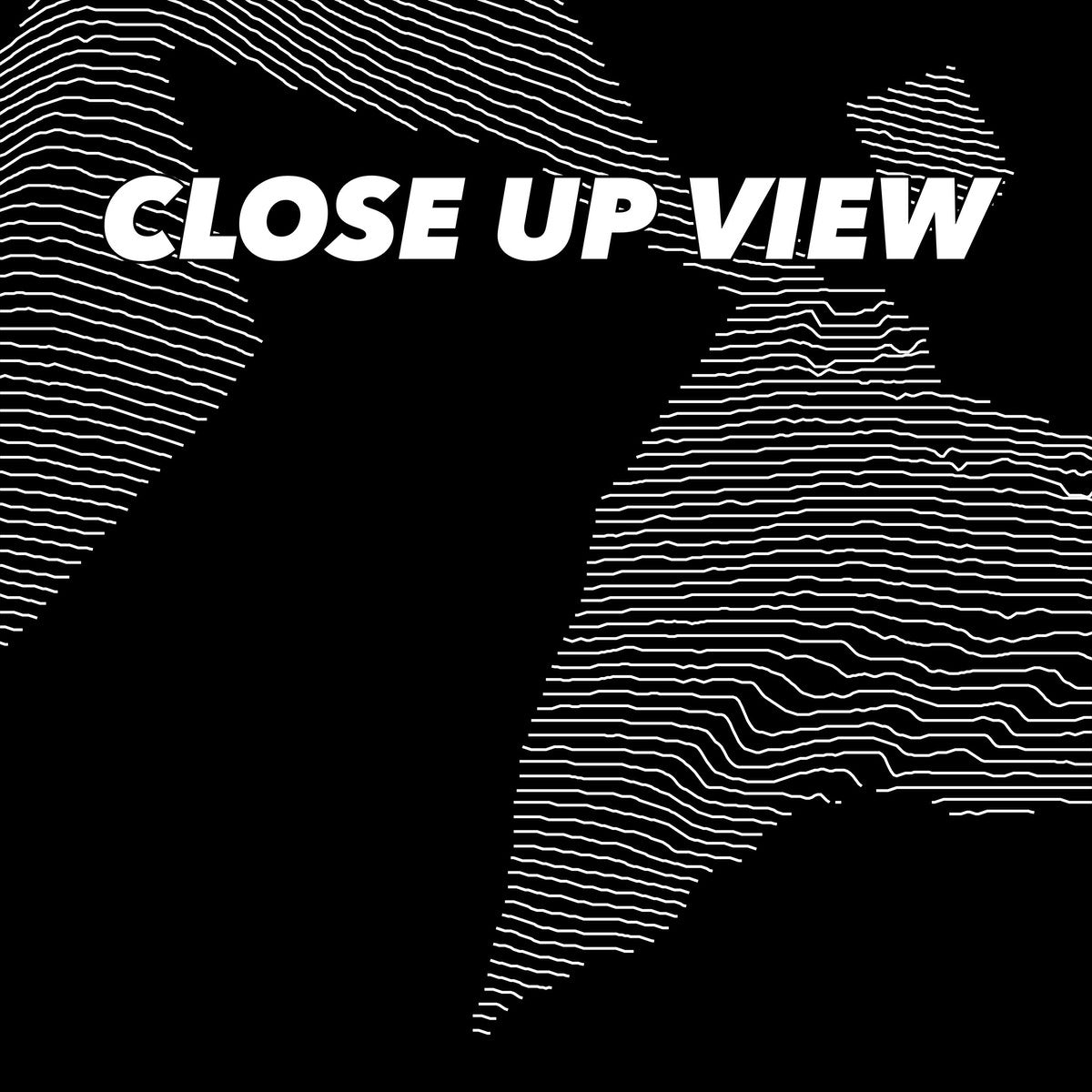 Close-up view of the Hawaii Volcanoes National Park poster artwork, showing white topographic elevation lines on black