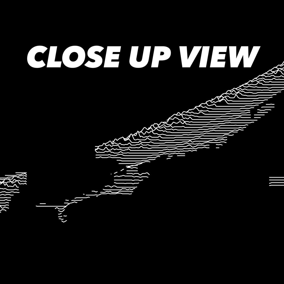 Close-up view of the Indiana Dunes National Park poster artwork, showing white topographic elevation lines on black