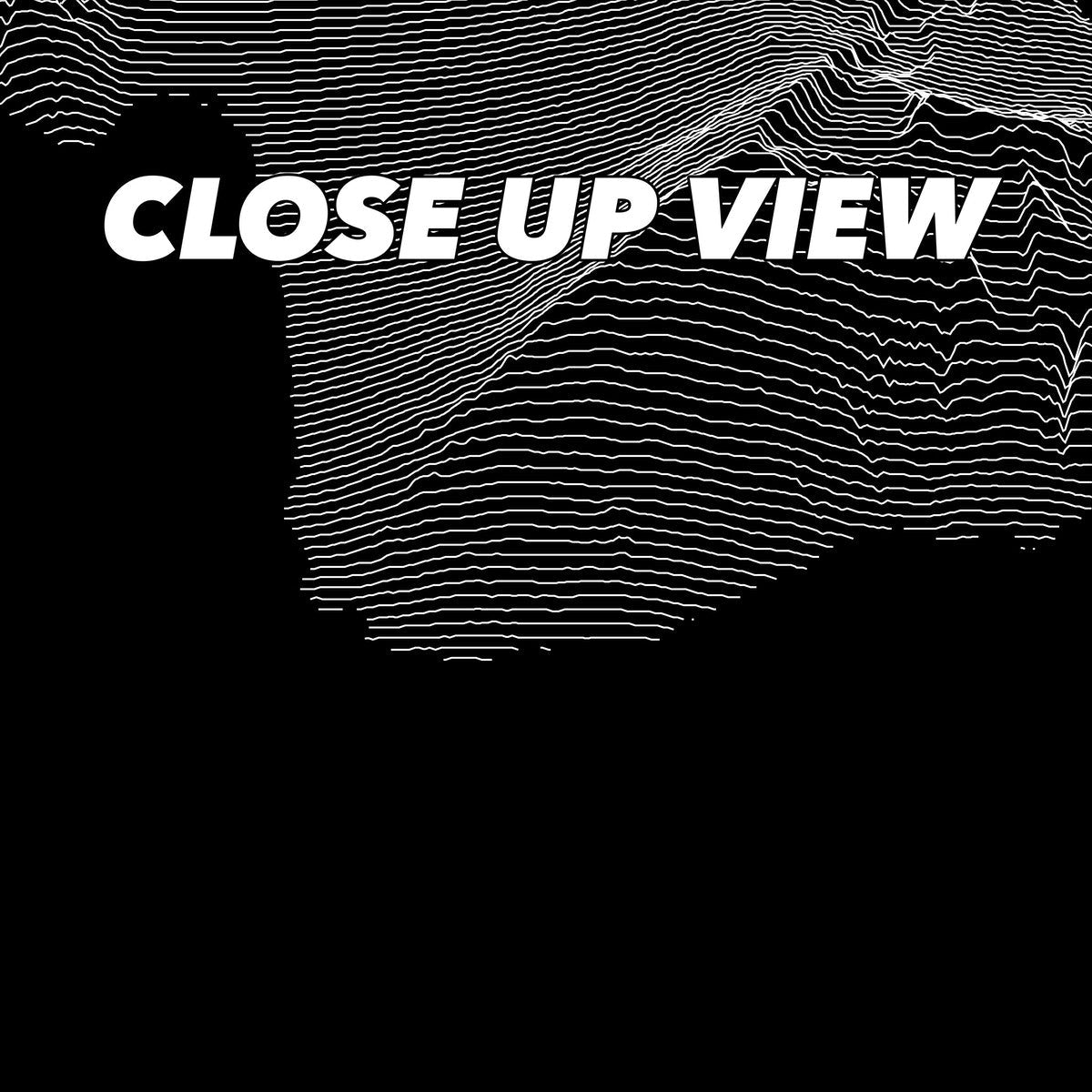 Close-up view of the Maui Island poster artwork, showing white topographic elevation lines on black