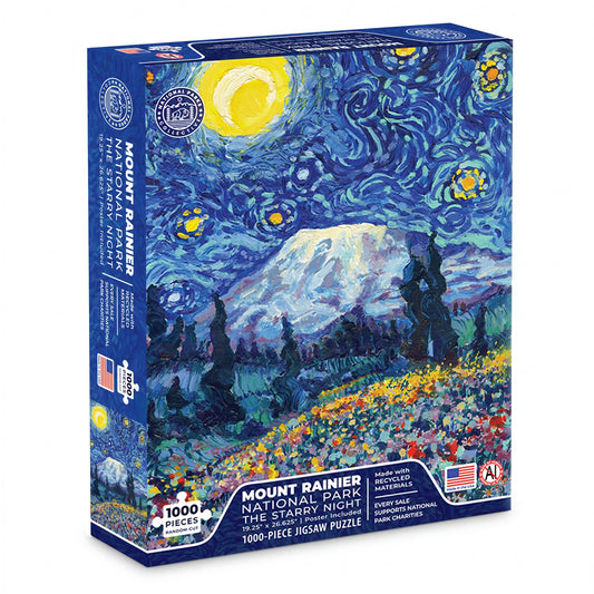 Mount Rainier National Park 1000-piece Starry Night jigsaw puzzle box
