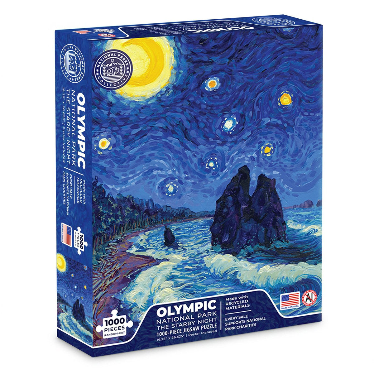Olympic National Park 1000-piece Starry Night jigsaw puzzle box