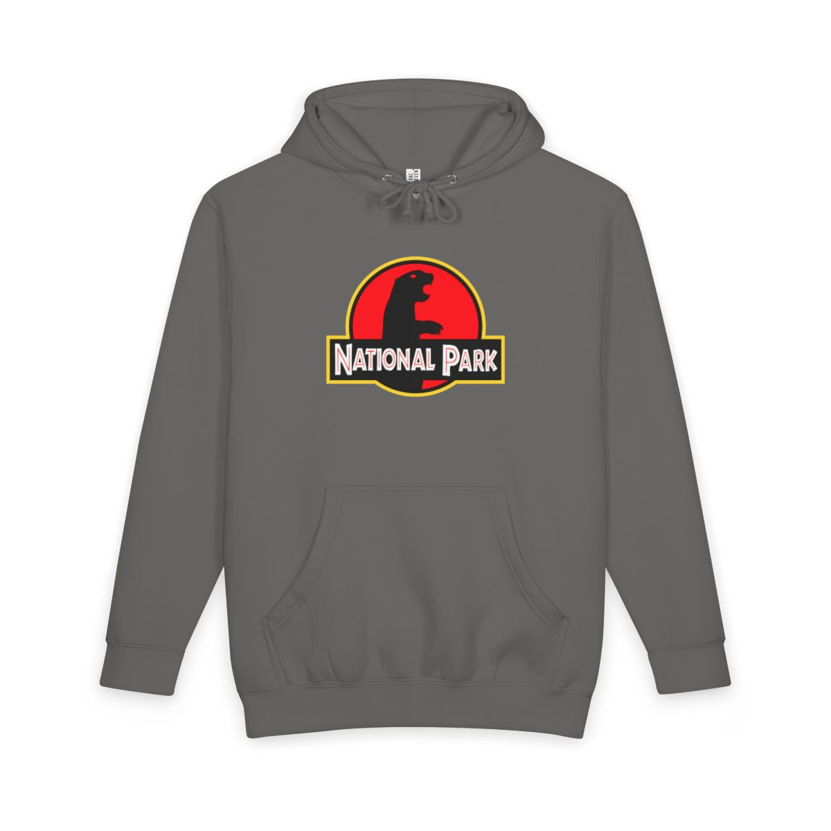 Storm Prairie Dog National Park hoodie, front view with parody logo