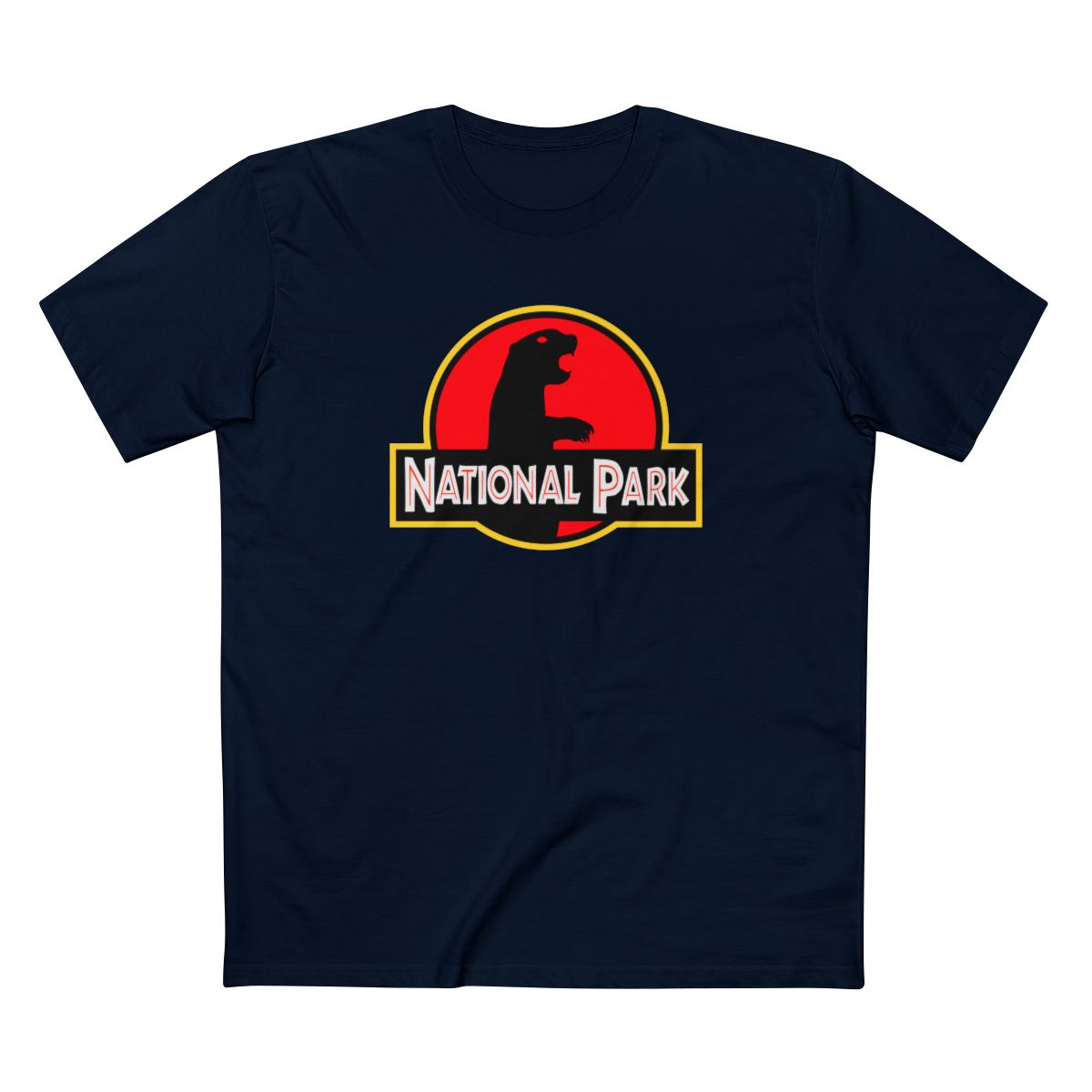 Prairie Dog National Park T-Shirt - Parody Logo in Navy