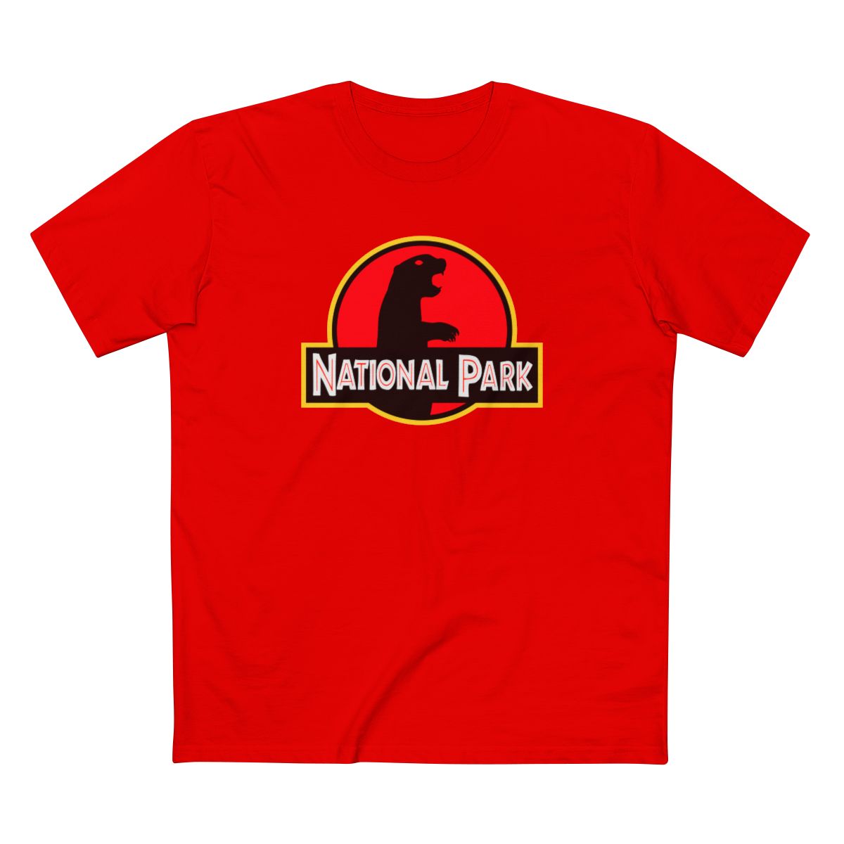 Prairie Dog National Park T-Shirt - Parody Logo in Red