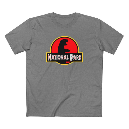 Prairie Dog National Park T-Shirt - Parody Logo in Athletic Heather