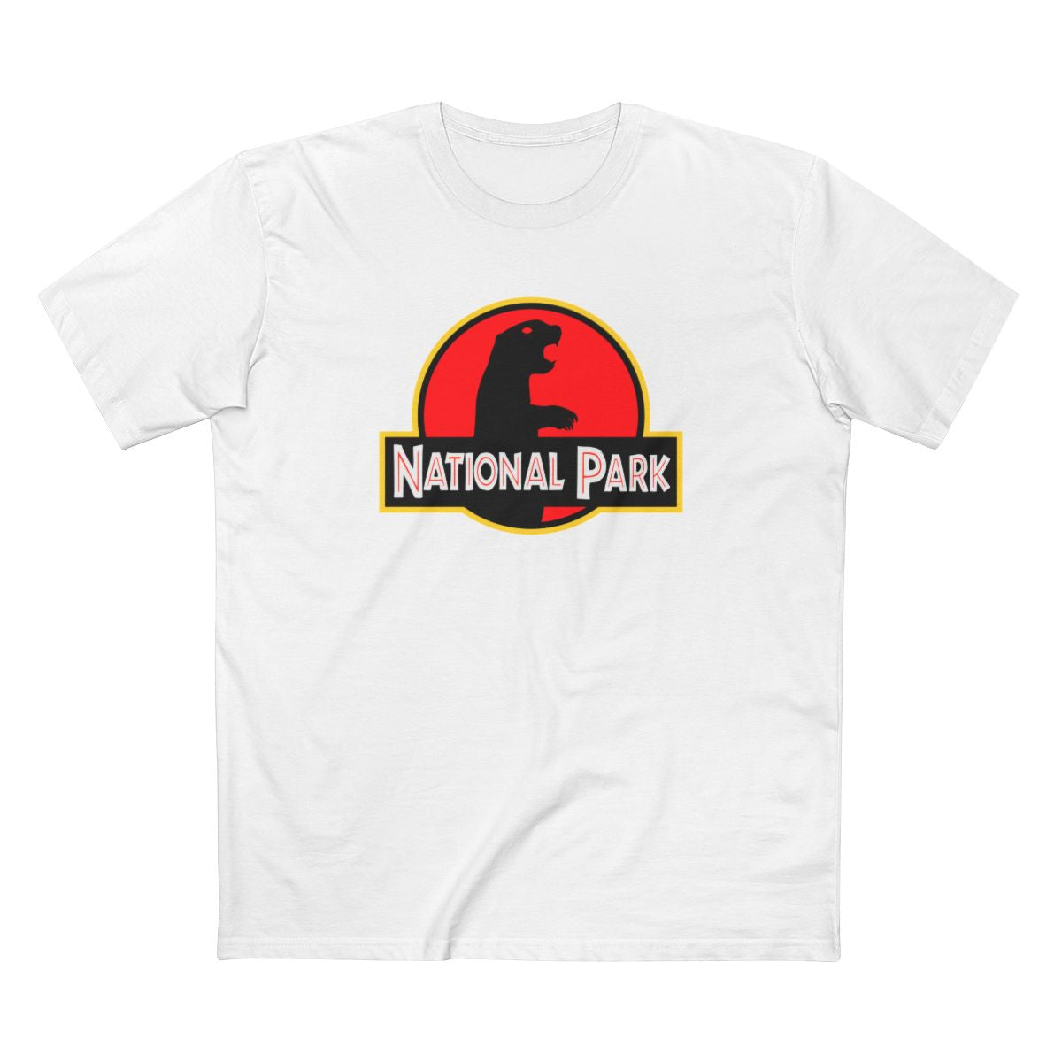 Prairie Dog National Park T-Shirt - Parody Logo in White