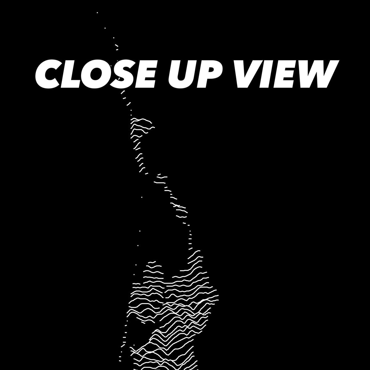 Close-up view of the Redwood National Park poster artwork, showing white topographic elevation lines on black