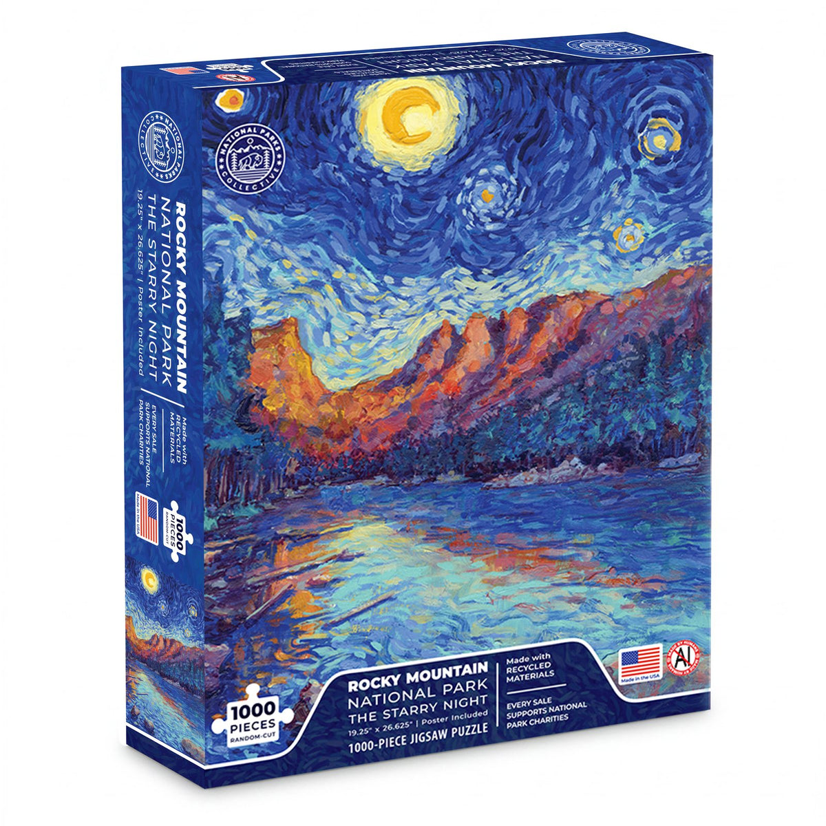 Rocky Mountain National Park 1000-piece Starry Night jigsaw puzzle box