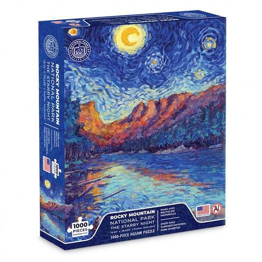 Rocky Mountain National Park 1000-piece Starry Night jigsaw puzzle box