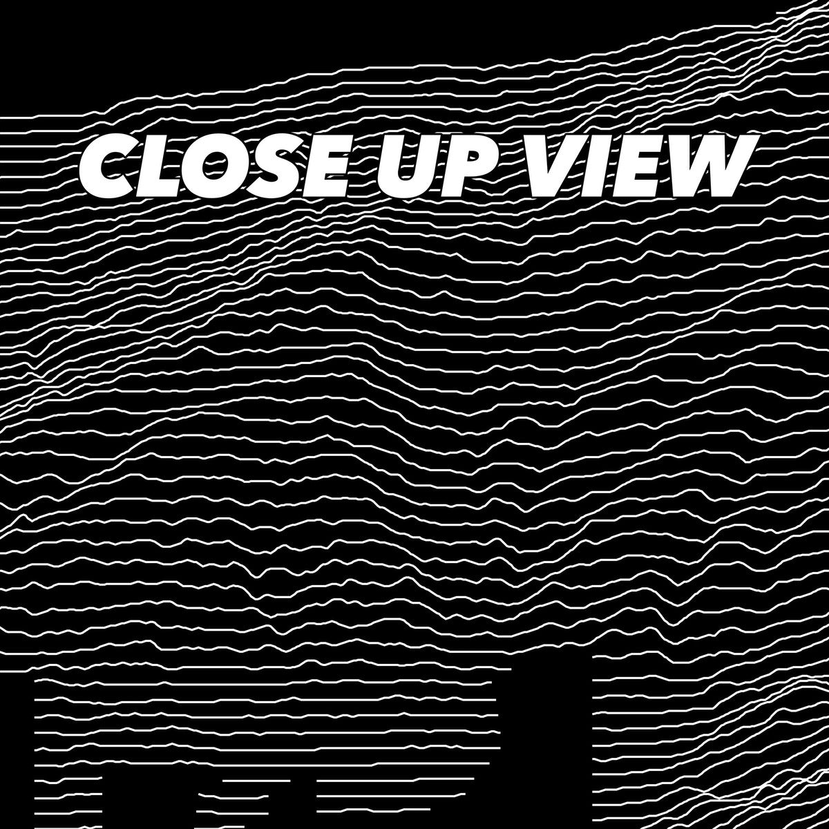 Close-up view of the Saguaro National Park poster artwork, showing white topographic elevation lines on black