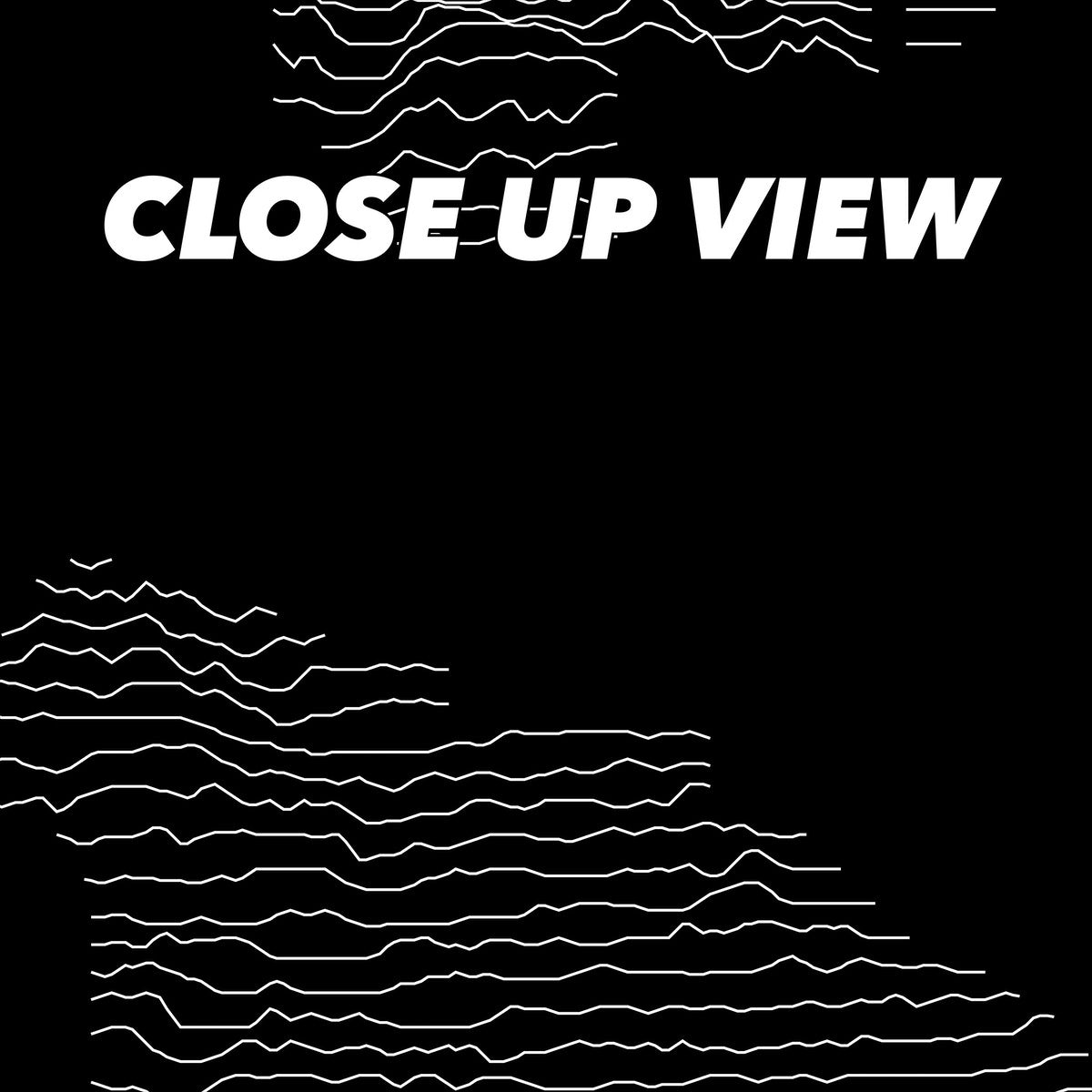 Close-up view of the Theodore Roosevelt National Park poster artwork, showing white topographic elevation lines on black
