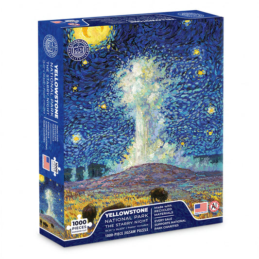 Yellowstone National Park 1000-piece Starry Night jigsaw puzzle box