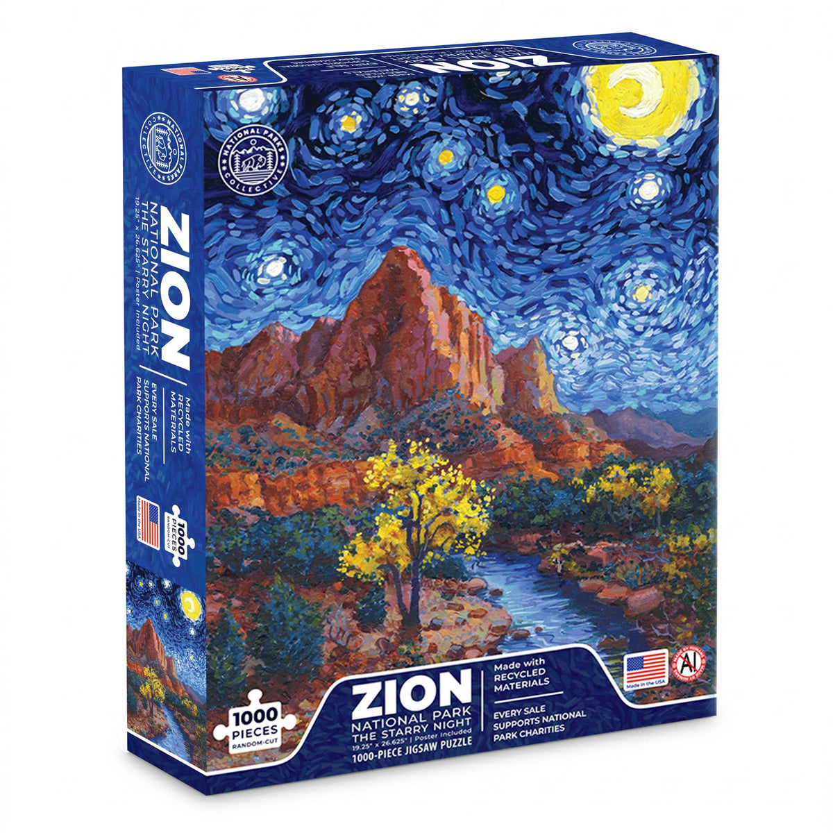Zion National Park 1000-piece Starry Night jigsaw puzzle box