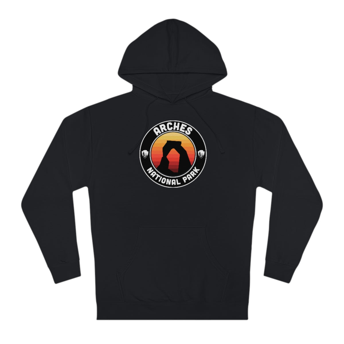 Arches National Park Hoodie - Round Emblem Design