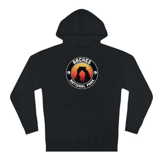 Arches National Park Hoodie - Round Emblem Design