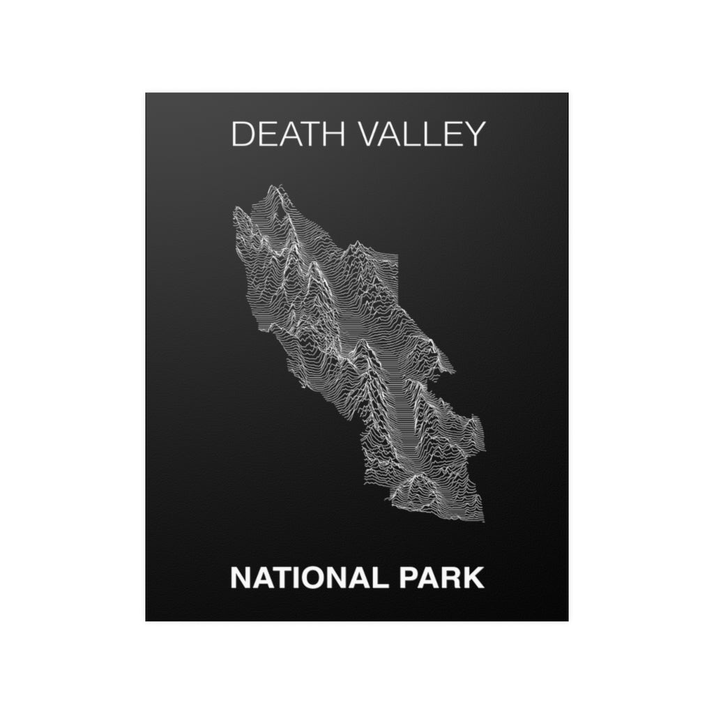 Death Valley National Park Poster - Unknown Pleasures Lines National Parks Partnership