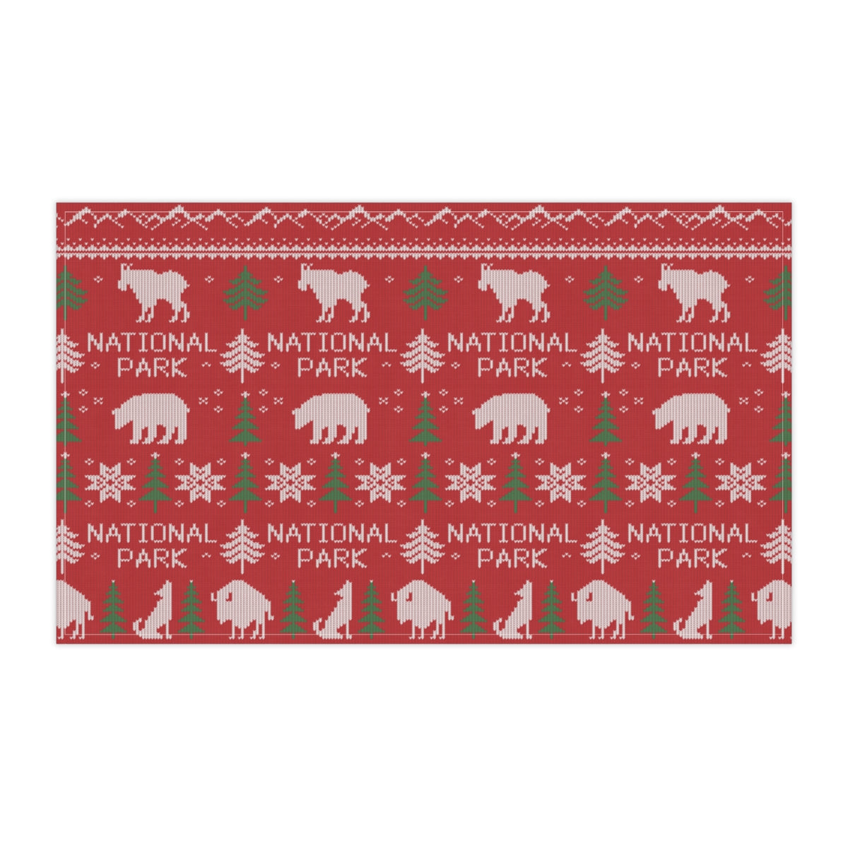 National Park Kitchen Towel - Printed Fair Isle Pattern