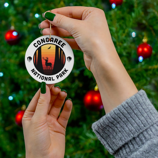 Congaree National Park Ornament - Round Emblem Design