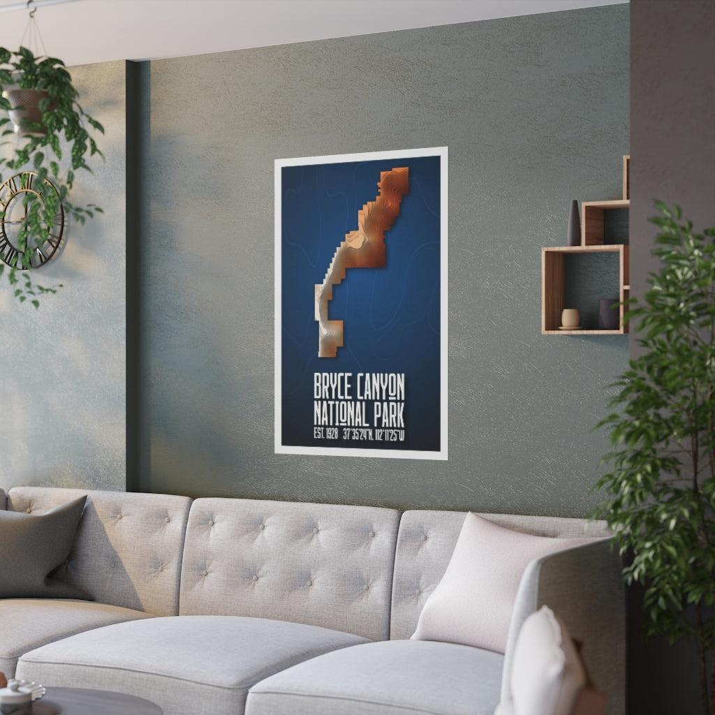 Bryce Canyon National Park Poster - Contours National Parks Partnership