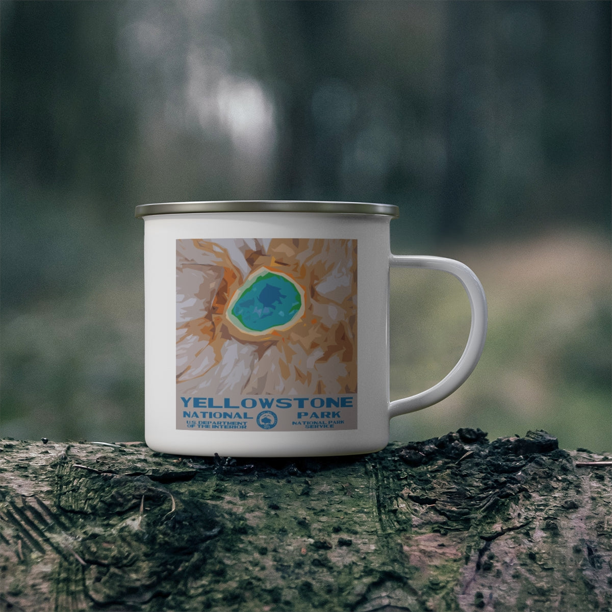 Yellowstone National Park Enamel Camping Mug