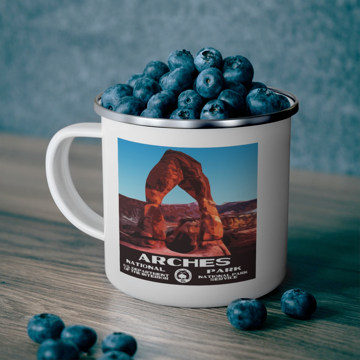 Arches National Park Enamel Camping Mug