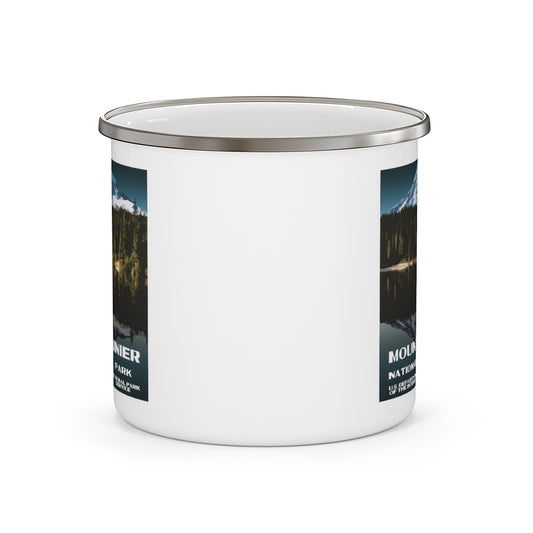 Mount Rainier National Park Enamel Camping Mug