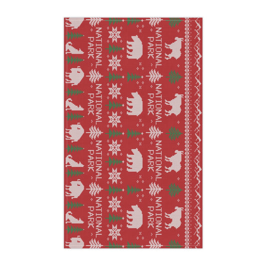 National Park Kitchen Towel - Printed Fair Isle Pattern