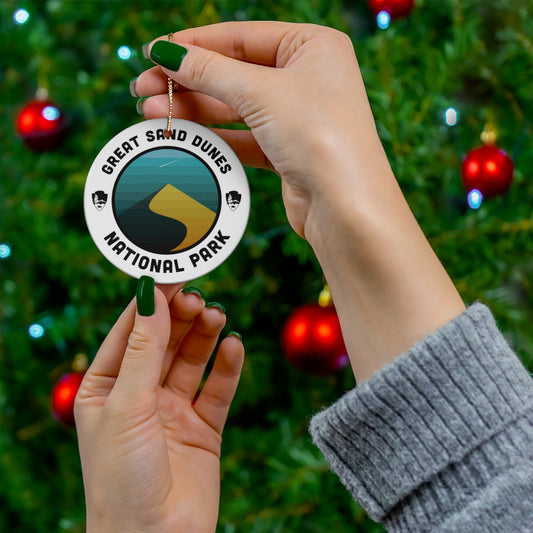 Great Sand Dunes National Park Ornament - Round Emblem Design