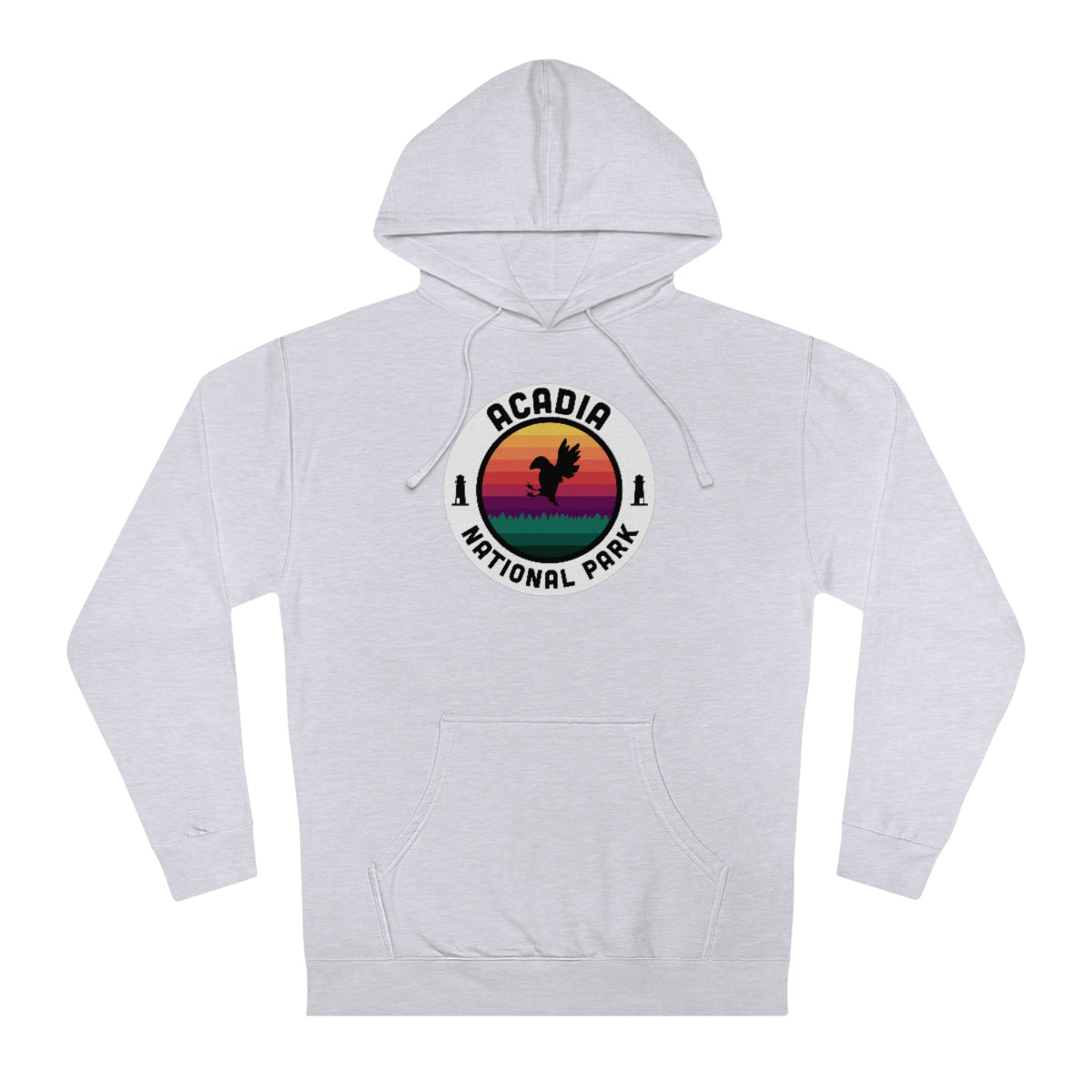 Acadia National Park Hoodie - Round Emblem Design