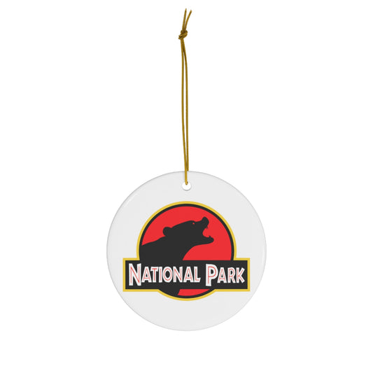 Bear National Park Ornament - Parody Logo