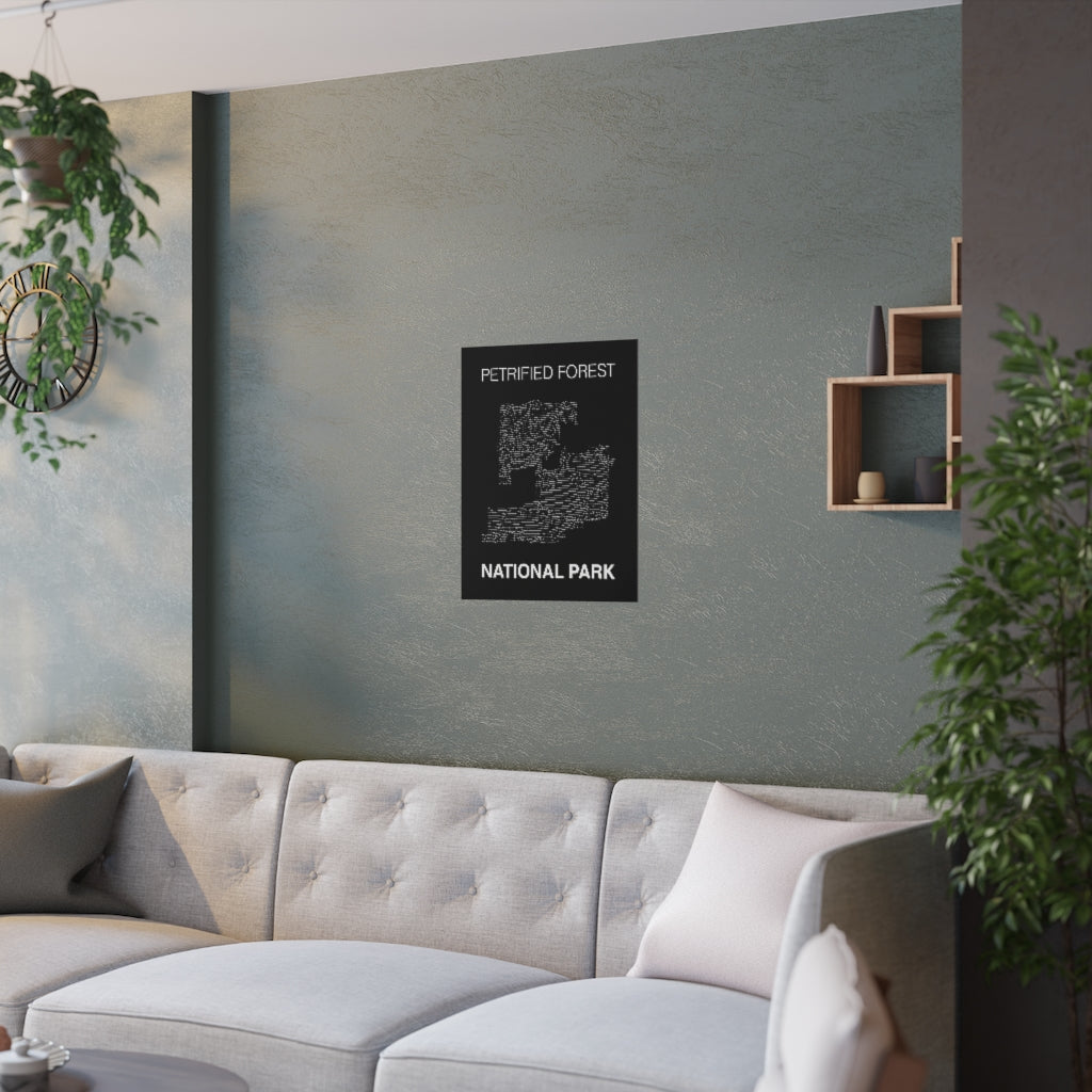 Petrified Forest National Park Poster - Unknown Pleasures Lines National Parks Partnership