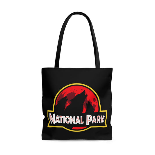 3 Wolf National Park Tote Bag - Parody Logo