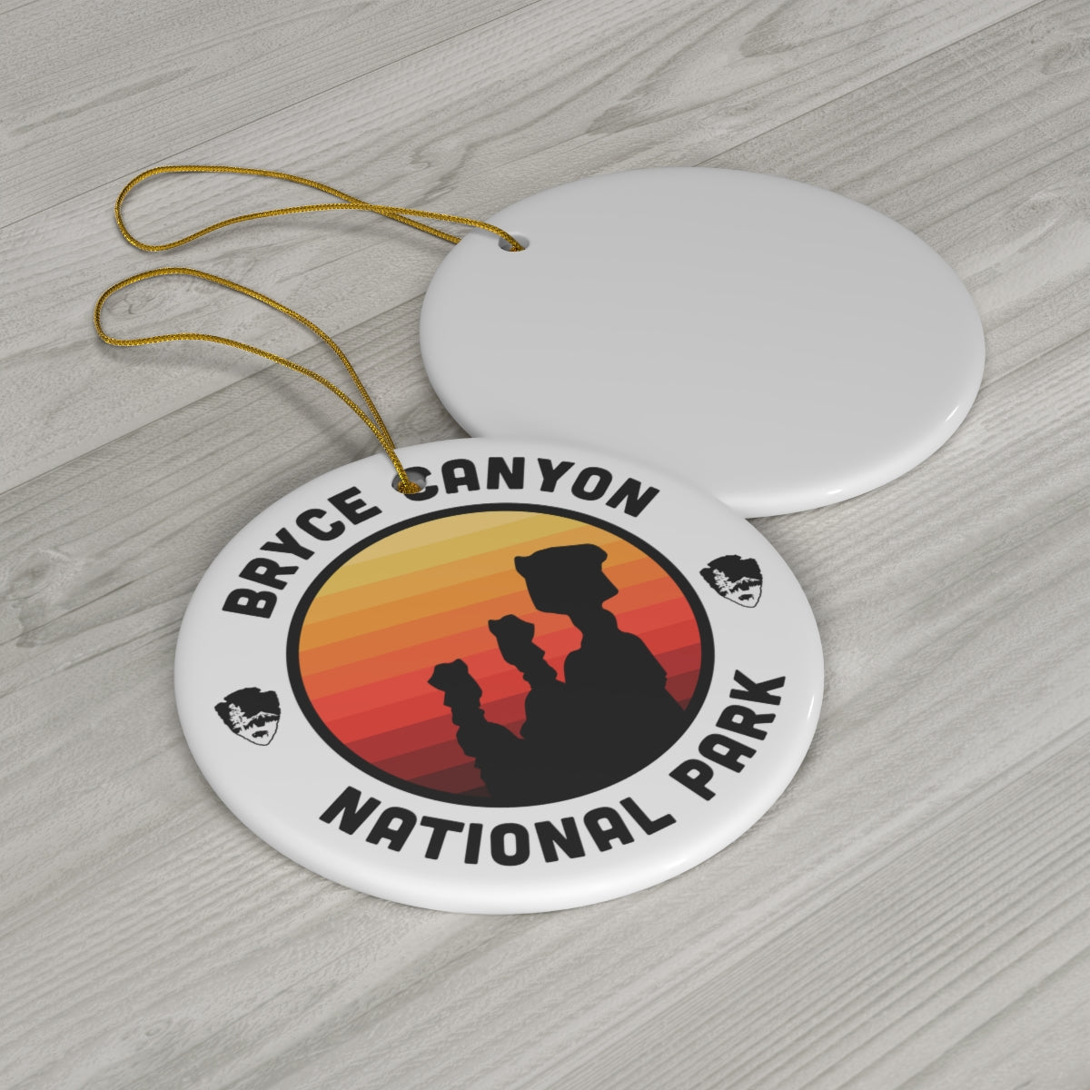 Bryce Canyon National Park Ornament - Round Emblem Design