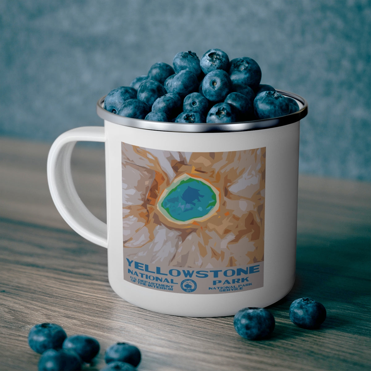Yellowstone National Park Enamel Camping Mug